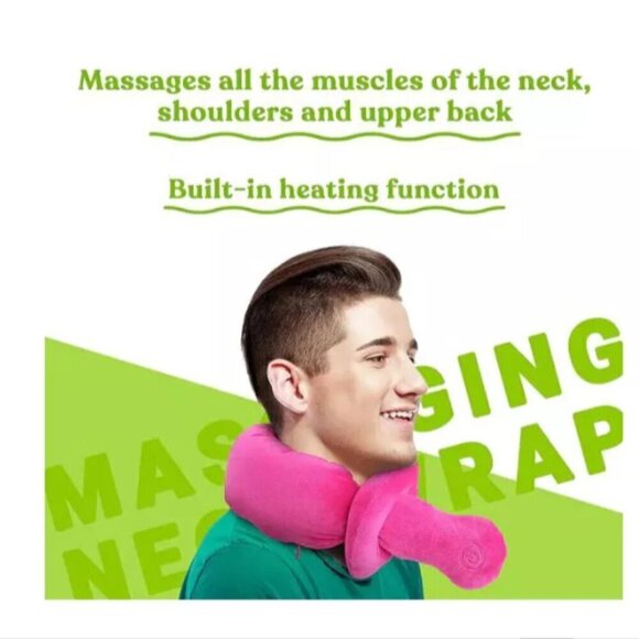 NWT Pursonic Portable Pink Neck & Shoulder Massaging Wrap - Picture 8 of 9